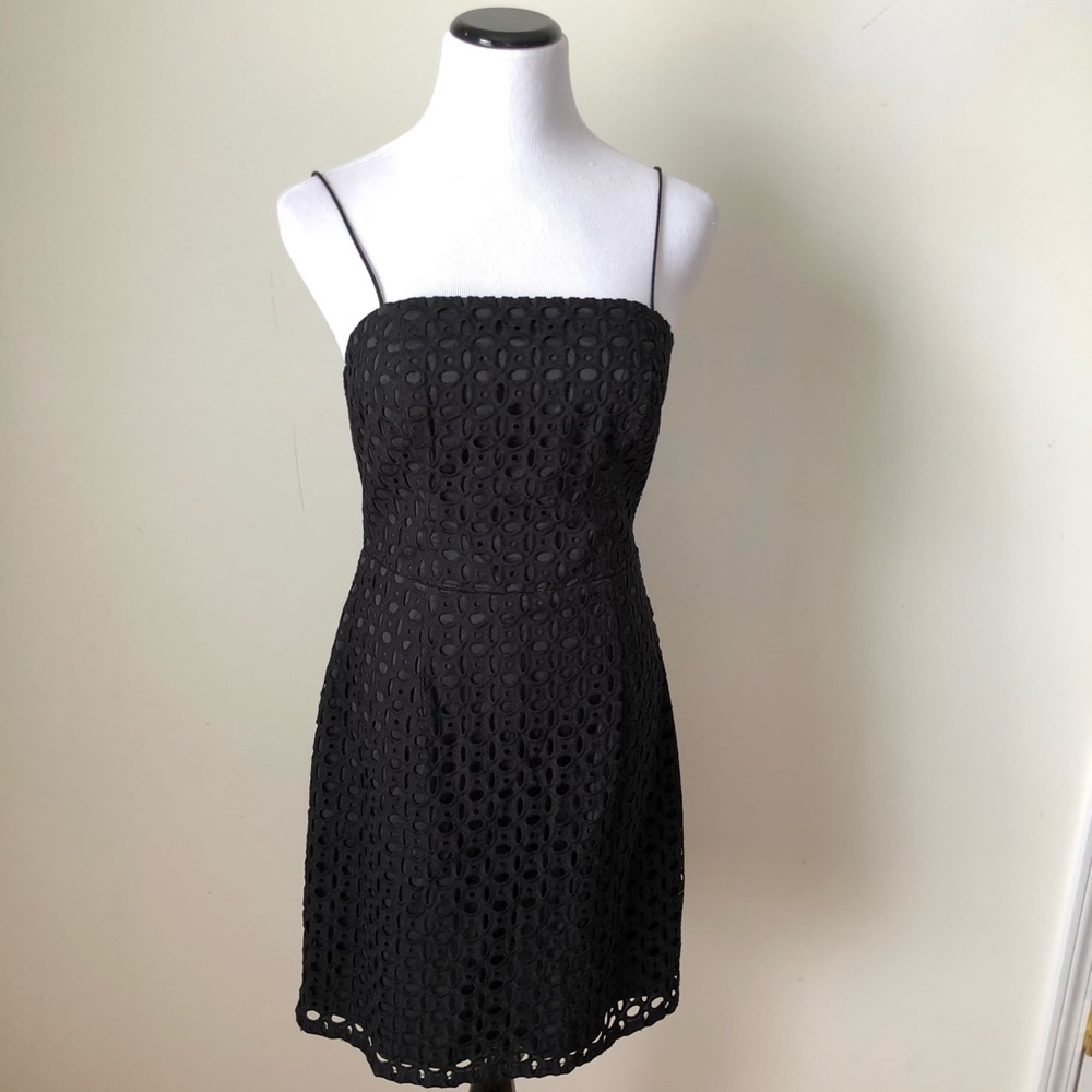 Banana Republic Black Eyelet Dress